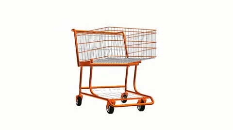 Empty shopping cart Stock Footage 22780348