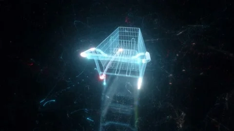 Empty Shopping Cart Stock Footage 145124580