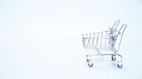 Empty shopping cart Stock Footage 165388362