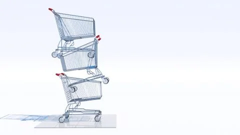 Empty shopping cart. Stock Illustration