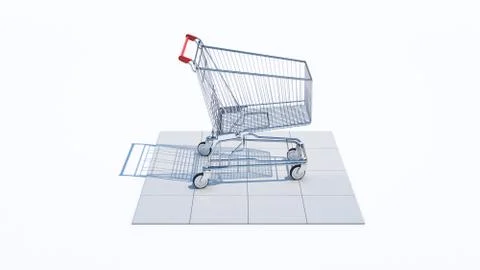 Empty shopping cart. Stock Illustration