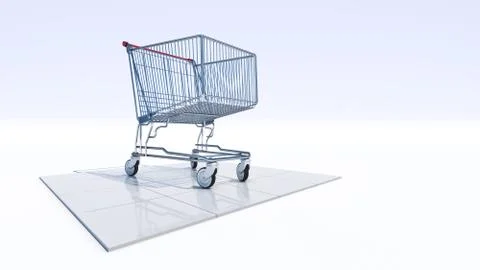 Empty shopping cart. Stock Illustration