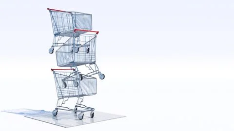 Empty shopping cart. Stock Illustration