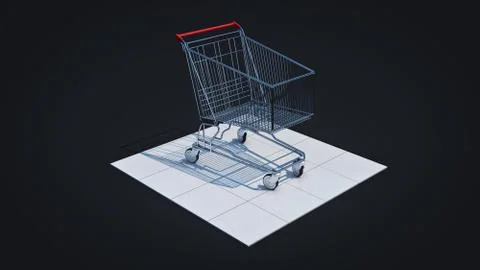 Empty shopping cart. Stock Illustration