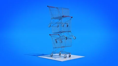 Empty shopping cart. Stock Illustration