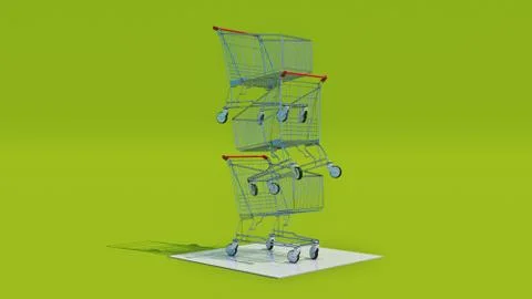 Empty shopping cart. Stock Illustration