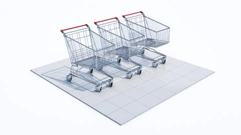 Empty shopping cart. Stock Illustration
