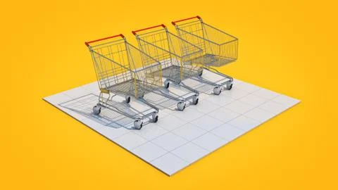 Empty shopping cart. Stock Illustration