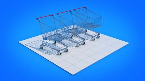 Empty shopping cart. Stock Illustration