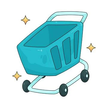 Empty shopping cart Stock Illustration