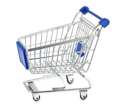 Empty shopping cart Foto stock