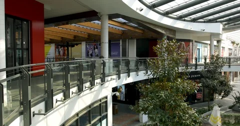 Empty Shopping Mall During Coronavirus Shutdown Stock Footage 129349859