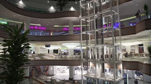 Empty Shopping Mall Stock Footage 126671231