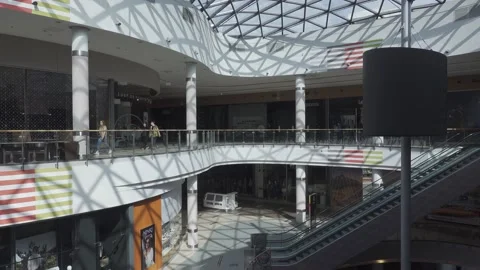 Empty shopping mall Video stock 154330653