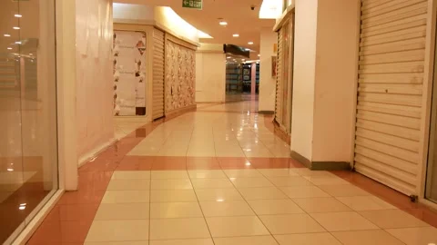 Empty shopping mall in Jakarta Stock Footage 238352688