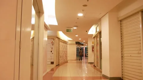 Empty shopping mall in Jakarta Stock Footage 238352690