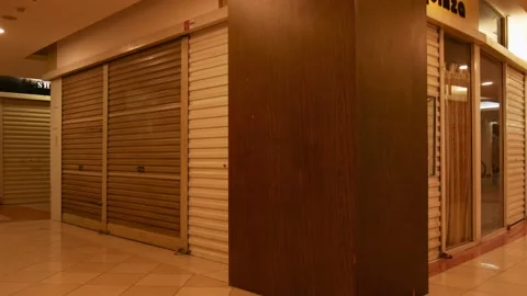 Empty shopping mall in Jakarta Stock Footage 238353225