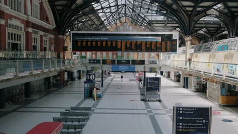 Empty shopping precinct in a London underground station Stock Footage 130295876