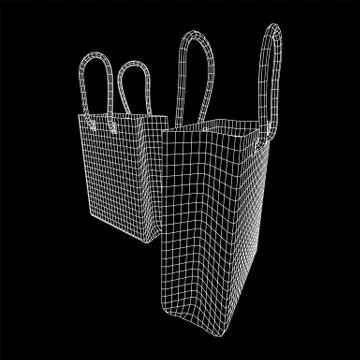 Empty shopping sale bag. Illustrazione stock