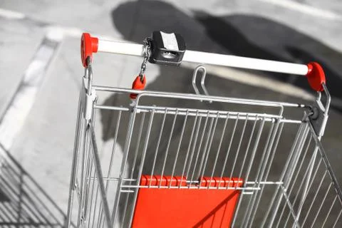 Empty shopping trolley Stock Photos