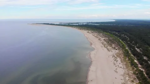 Empty Shoreline - Drone Video stock 132265186