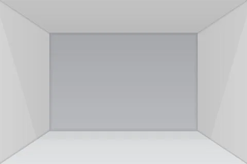 Empty show room with square corner. Ilustración de archivo