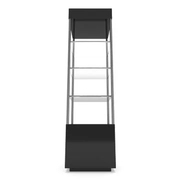 Empty showcase for exhibit. 3d render. Illustrazione stock