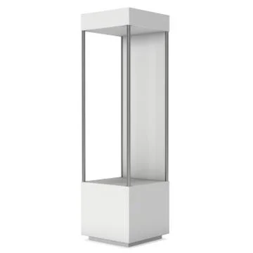 Empty showcase for exhibit. 3d render. Stock Illustration