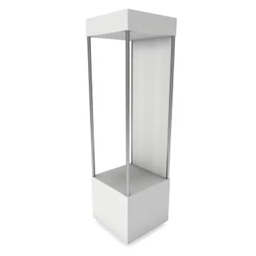 Empty showcase for exhibit. 3d render. Stock Illustration