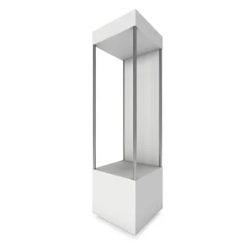 Empty showcase for exhibit. 3d render. イラスト素材
