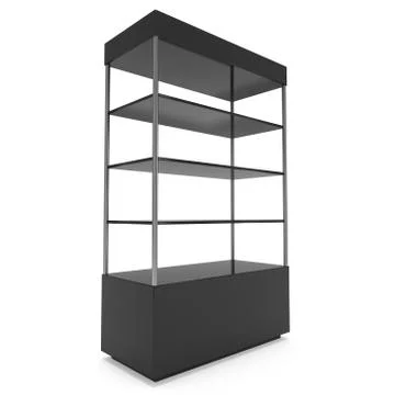 Empty showcase for exhibit. 3d render. Stockillustratie