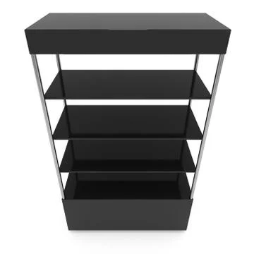 Empty showcase for exhibit. 3d render. Stock Illustration