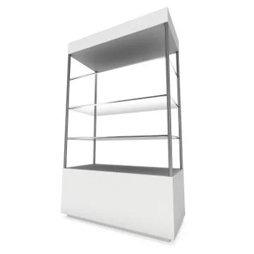 Empty showcase for exhibit. 3d render. 스톡 일러스트