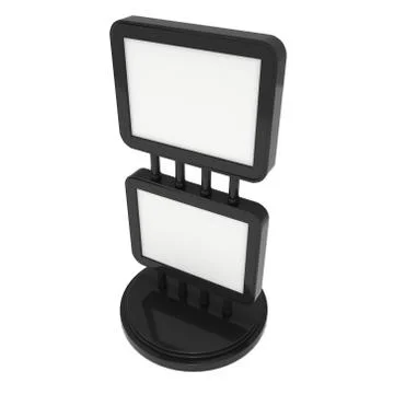 Empty showcase for exhibit. 3d render. Stock Illustration