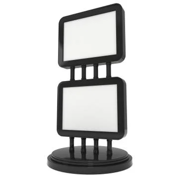 Empty showcase for exhibit. 3d render. Illustrazione stock