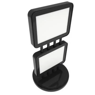 Empty showcase for exhibit. 3d render. Stock Illustration