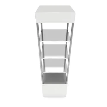 Empty showcase for exhibit. 3d render. Stock Illustration