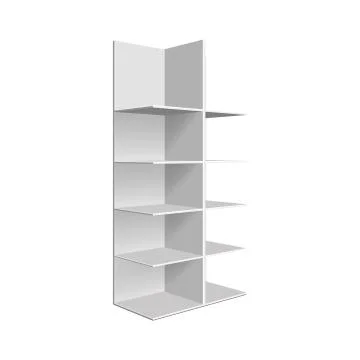 Empty showcase. Illustration isolated on white background Stock Illustration