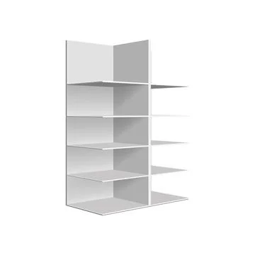 Empty showcase. Illustration isolated on white background Stock Illustration