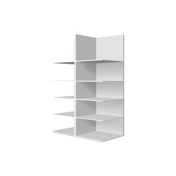 Empty showcase. Illustration isolated on white background Stock Illustration