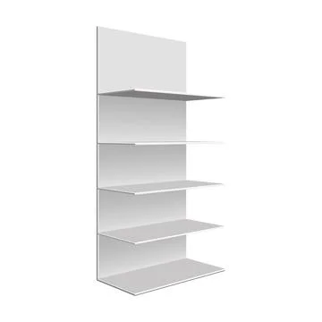Empty showcase. Illustration isolated on white background. Stock Illustration