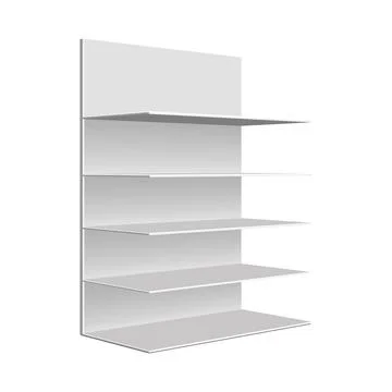Empty showcase. Illustration isolated on white background. Stock Illustration