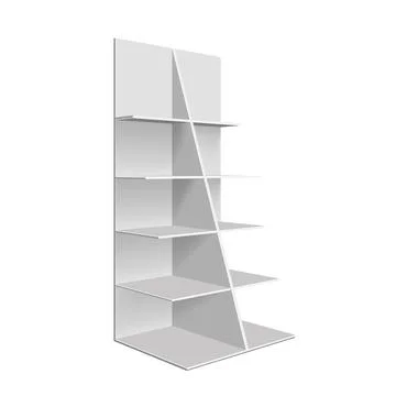 Empty showcase. Illustration isolated on white background Stock Illustration