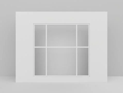 Empty showcase, mock up. Illustrazione stock