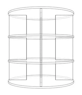 Empty showcase outline. 3d illustration Stock Illustration
