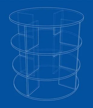 Empty showcase outline. 3d illustration Stock Illustration