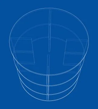 Empty showcase outline. Vector rendering of 3d Stock Illustration