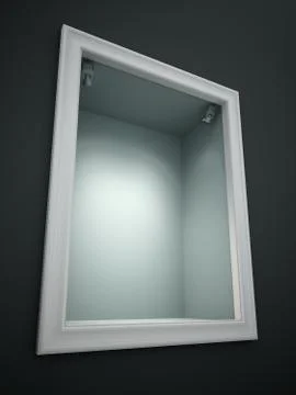 Empty showcase of a shop Stock Illustration