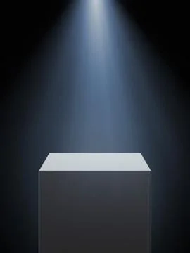 Empty showcase with spotlight 库存插图