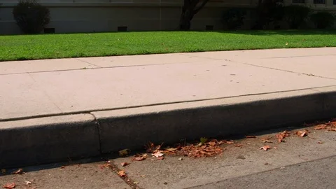 Empty Sidewalk Tracking Shot Stock Footage 79651594